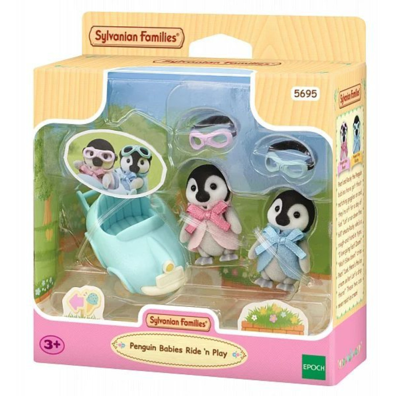 Sylvanian Families Baby tučňáci dvojčata s autíčkem