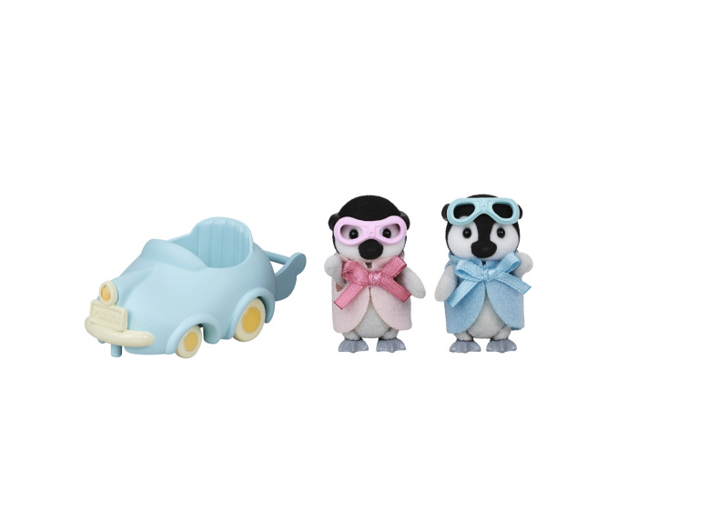 Sylvanian Families Baby tučňáci dvojčata s autíčkem
