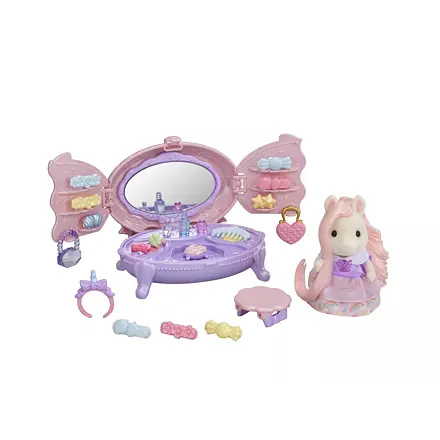 Sylvanian Families Toaletní sada s příslušenstvím a česacím poníkem