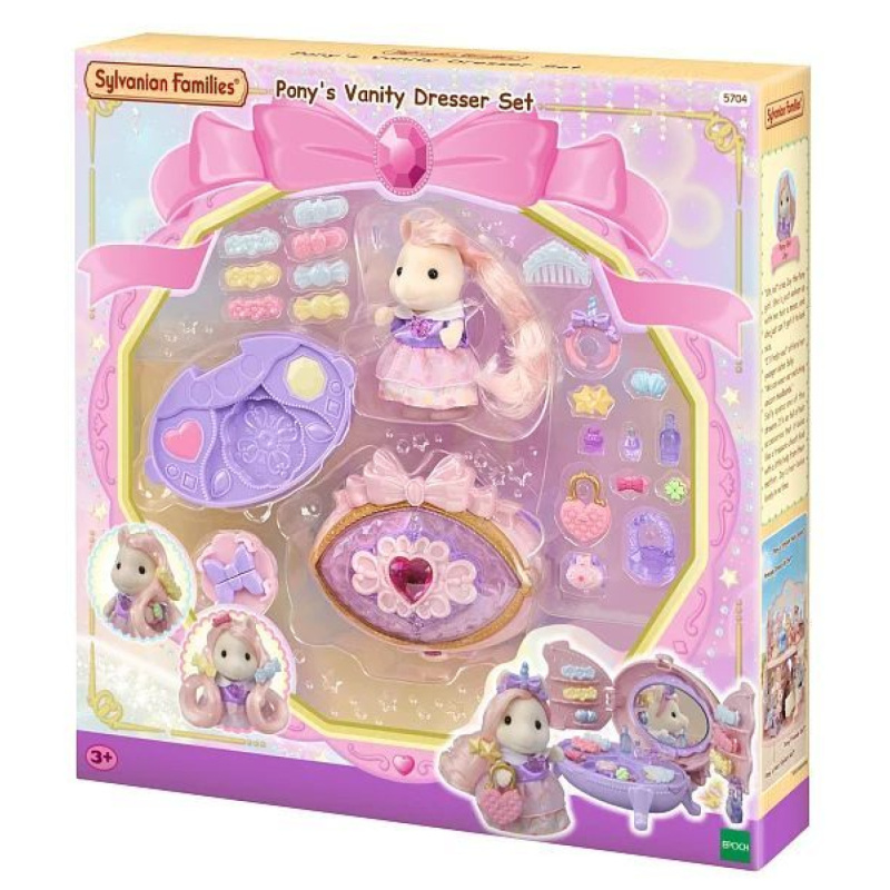 Sylvanian Families Toaletní sada s příslušenstvím a česacím poníkem