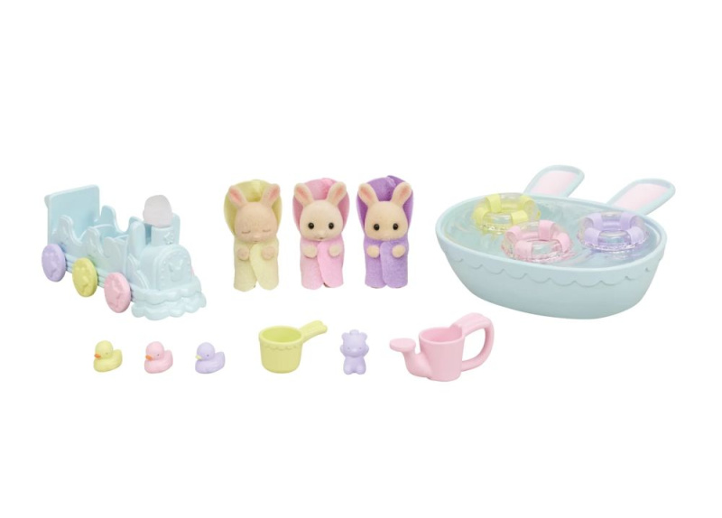 Sylvanian Families koupel pro trojčata – sada s králíčky a doplňky