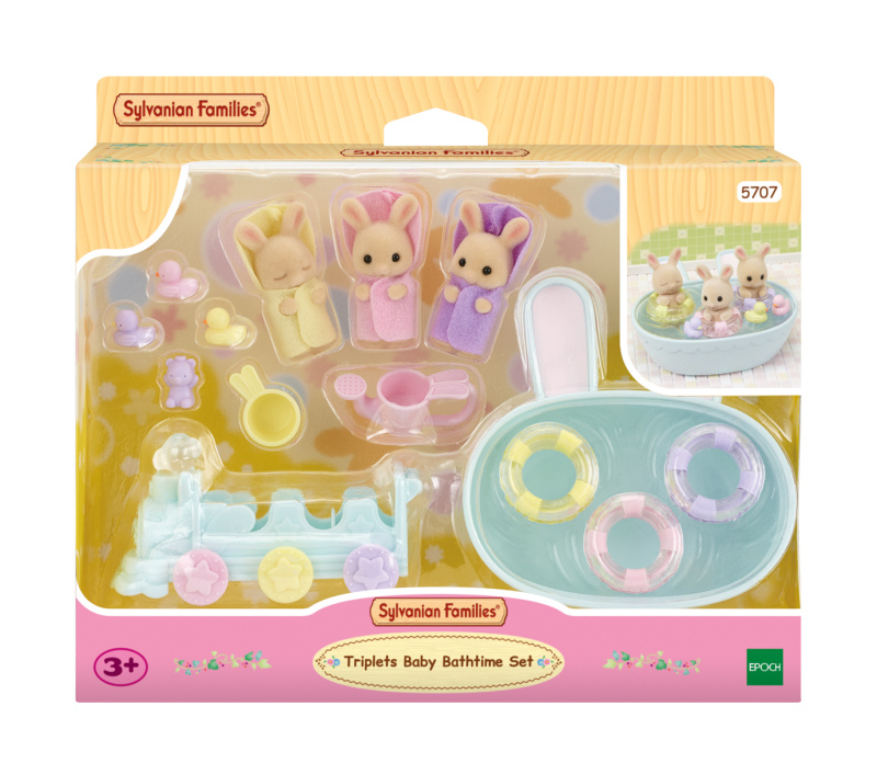 Sylvanian Families koupel pro trojčata – sada s králíčky a doplňky
