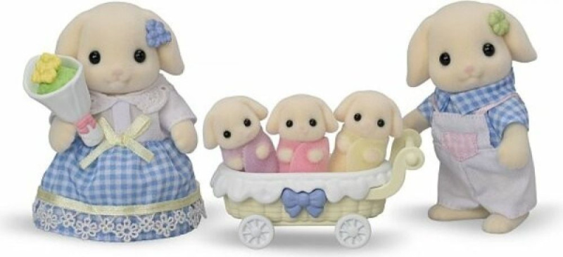 Sylvanian Families Rodina Flora králíci s trojčaty