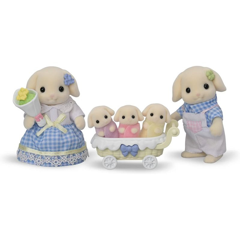 Sylvanian Families Rodina Flora králíci s trojčaty
