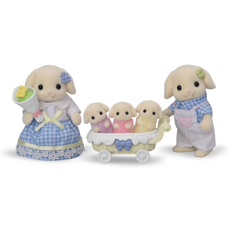 Sylvanian Families Rodina Flora králíci s trojčaty