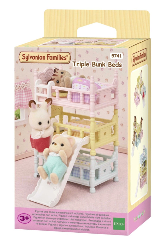Sylvanian Families Nábytek - třípatrová postel se skluzavkou