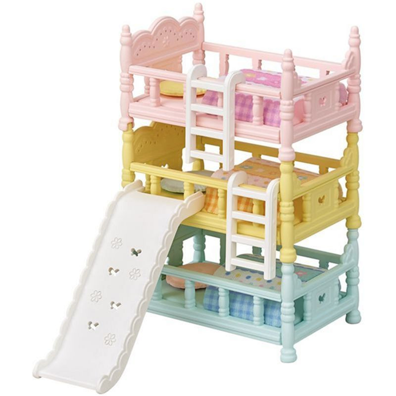 Sylvanian Families Nábytek - třípatrová postel se skluzavkou