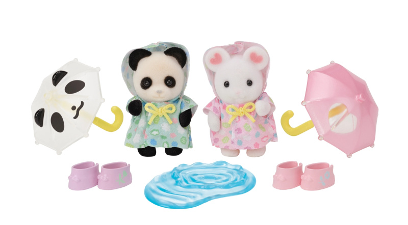 Sylvanian Families Procházka v dešti Baby Duo