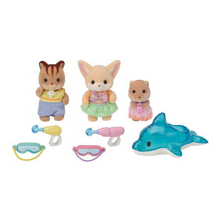 Sylvanian Families Zábava u bazénu Baby Trio