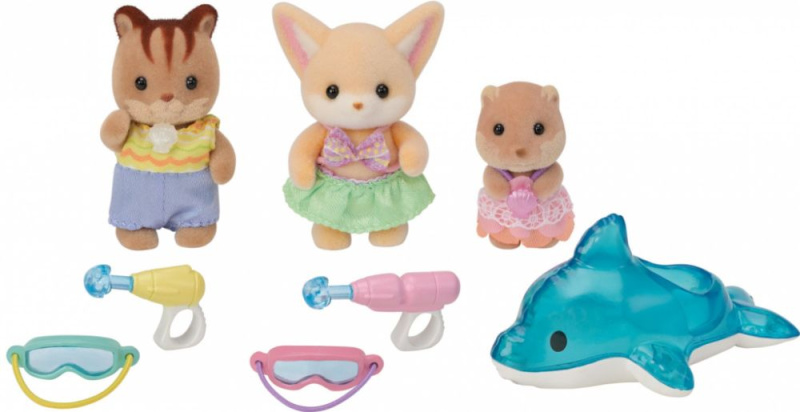 Sylvanian Families Zábava u bazénu Baby Trio