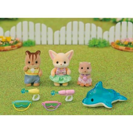 Sylvanian Families Zábava u bazénu Baby Trio