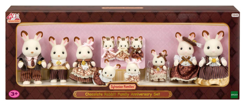 Sylvanian Families Velká rodina chocolate králíčků, sada ke 40. výročí
