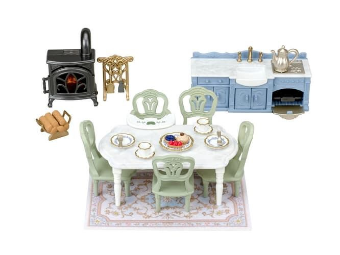 Sylvanian Families  Nábytek - elegantní jídelna s krbem