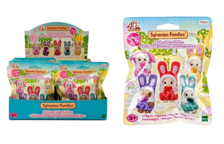 Sylvanian Families sáček králíčci v barevných kostýmech - 1 kus