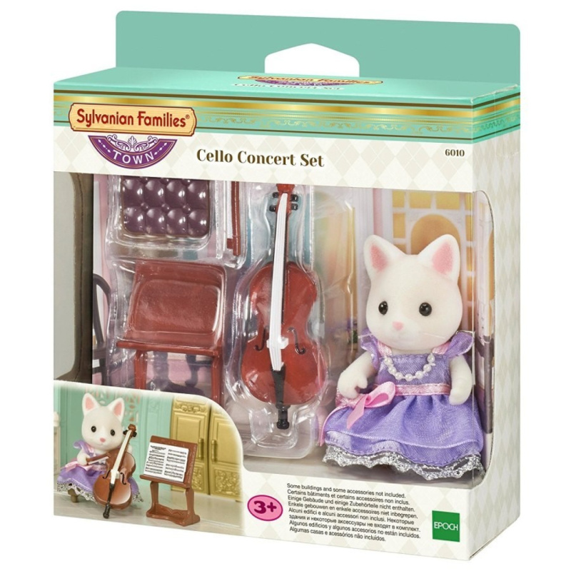 Sylvanian families 6010 město - cellistka hedvábná kočka
