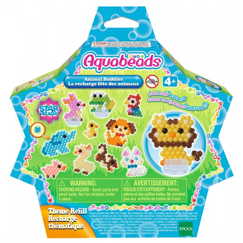 Aquabeads veselé zvířátka – doplňková sada korálků