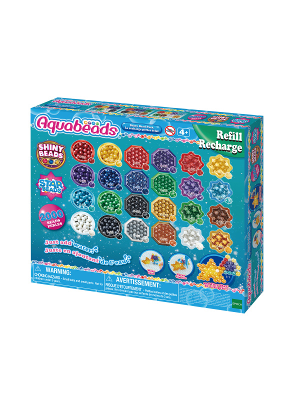 Aquabeads blyštivé korálky – doplňková sada 2000 ks
