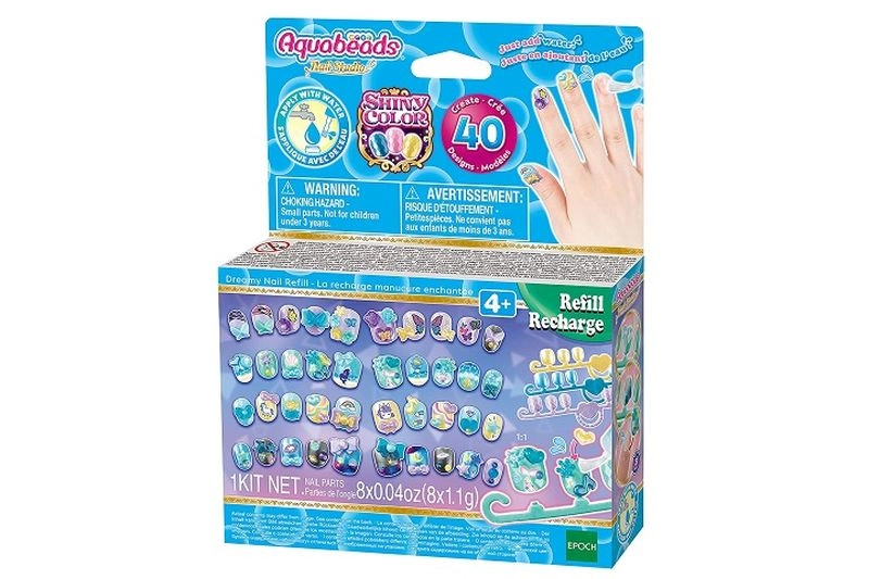 Aquabeads nálepky na nehty – doplňovací sada Shiny Color