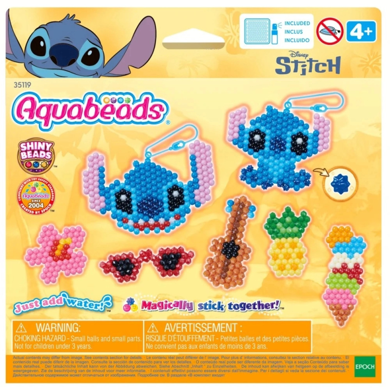 Aquabeads přívěsky STITCH – kreativní sada korálků
