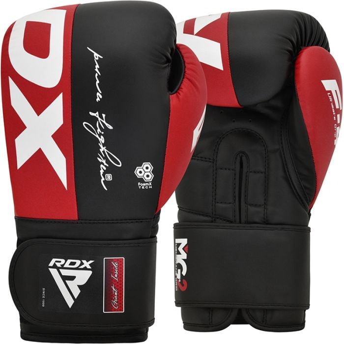 RDX Boxerské rukavice F4 HOOK & LOOP Red