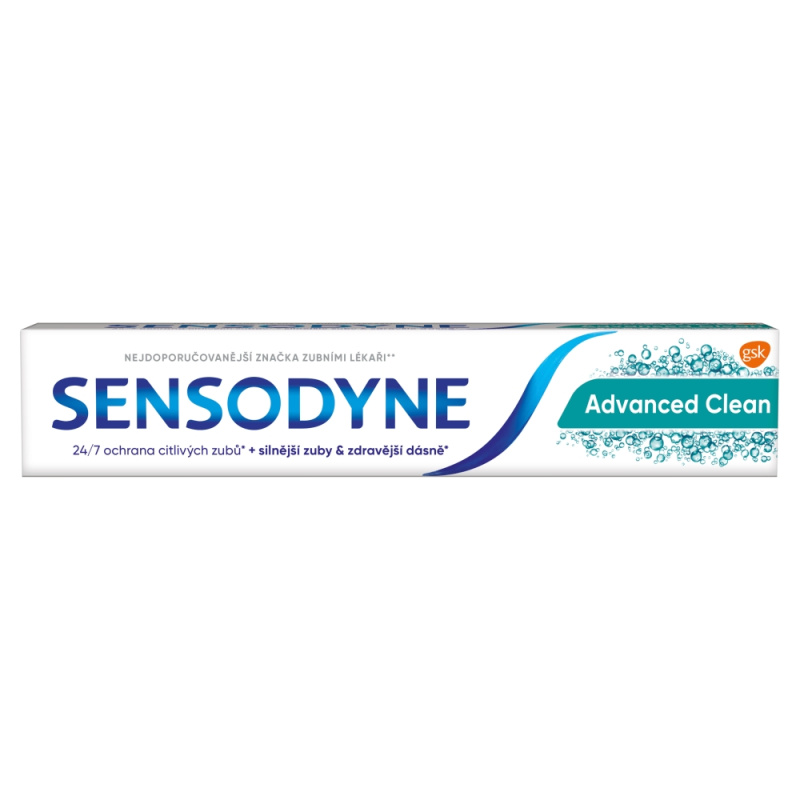Sensodyne Advanced Clean zubní pasta s fluoridem pro kompletní ochranu zubů 75 ml