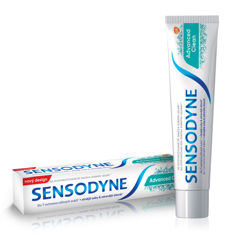 Sensodyne Advanced Clean zubní pasta s fluoridem pro kompletní ochranu zubů 75 ml