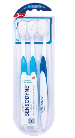Sensodyne Gentle care Soft zubní kartáček 3 ks