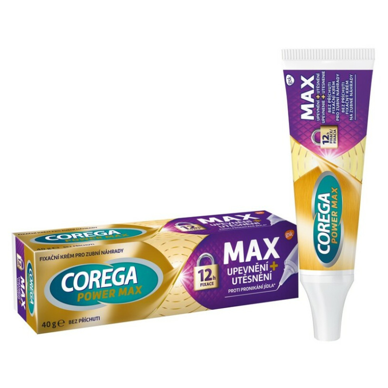 Corega Power Max Upevnění + Utěsnění fixační krém 40 g