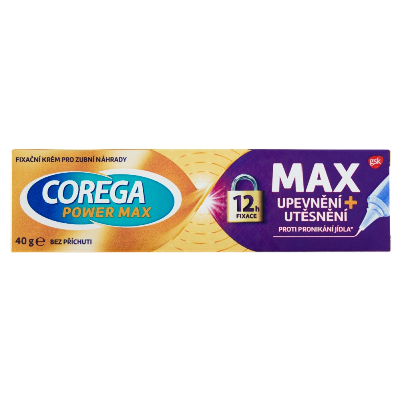 Corega Power Max Upevnění + Utěsnění fixační krém 40 g