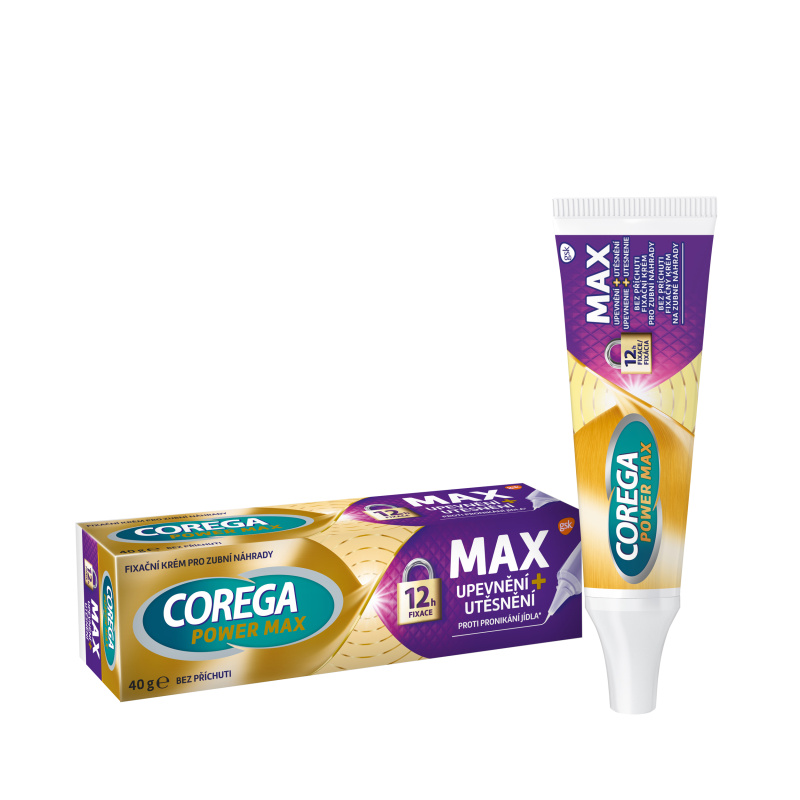 Corega Power Max Upevnění + Utěsnění fixační krém 40 g
