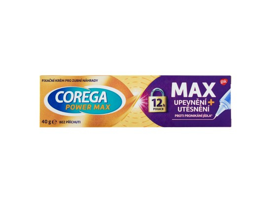 Corega Power Max Upevnění + Utěsnění fixační krém 40 g