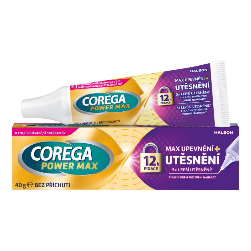 Corega Power Max Upevnění + Utěsnění fixační krém 40 g