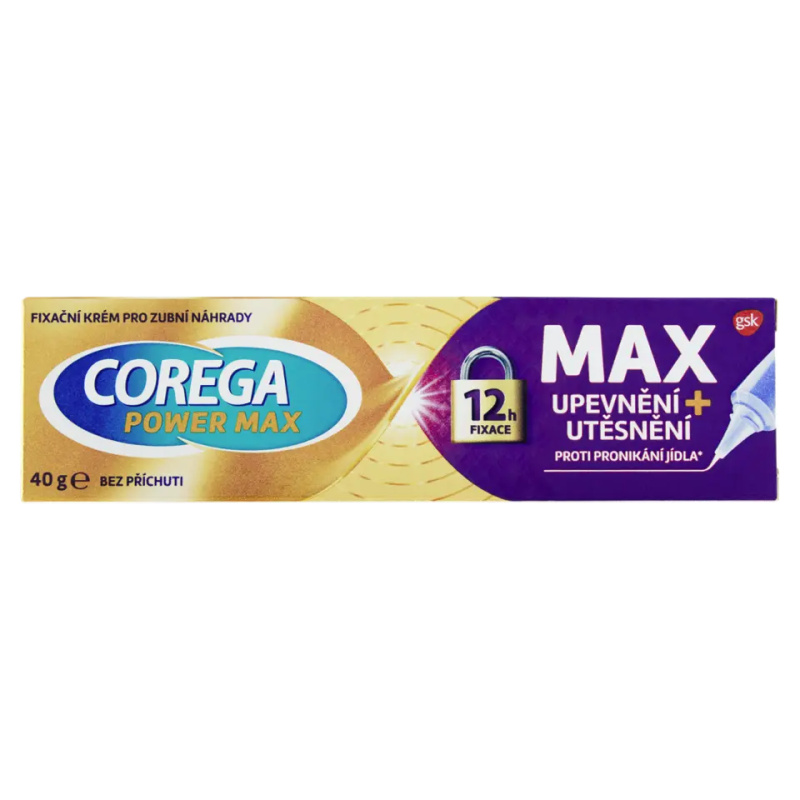 Corega Power Max Upevnění + Utěsnění fixační krém 40 g