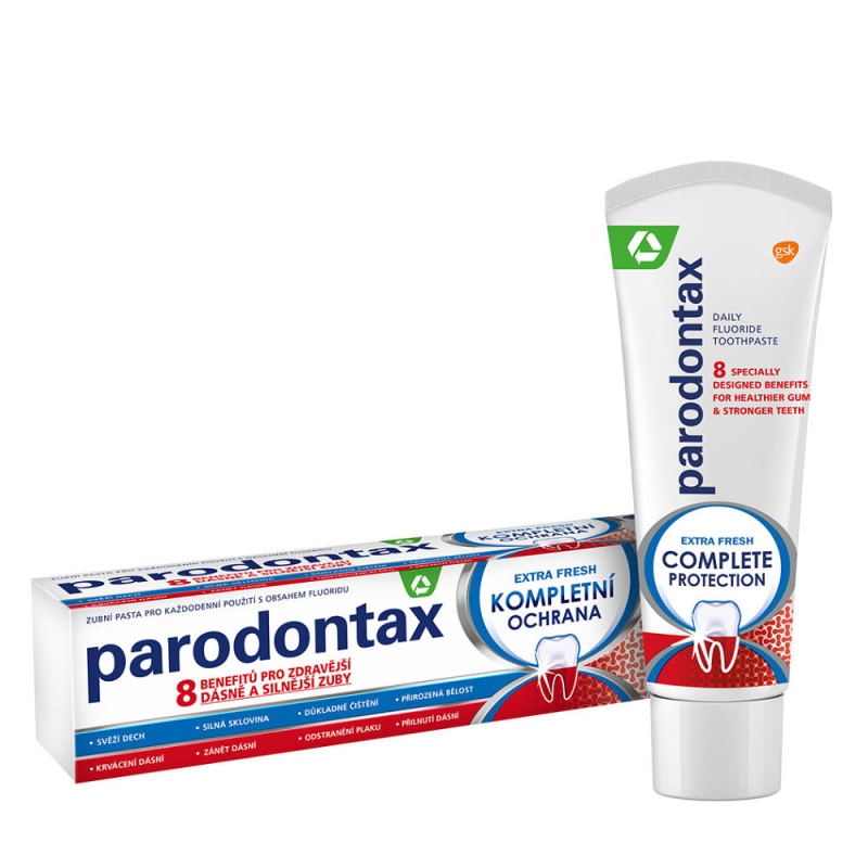 Parodontax Complete Protection Extra Fresh zubní pasta s fluoridem pro zdravé zuby a dásně 75 ml