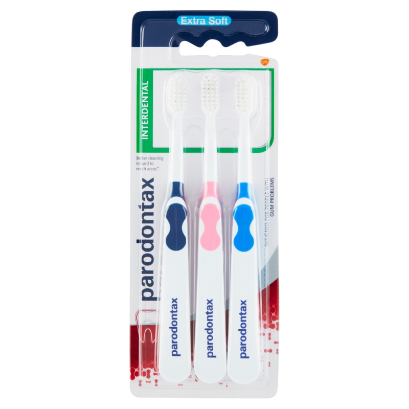 PARODONTAX Interdental Triopack Zubní kartáček Extra Soft 3 ks
