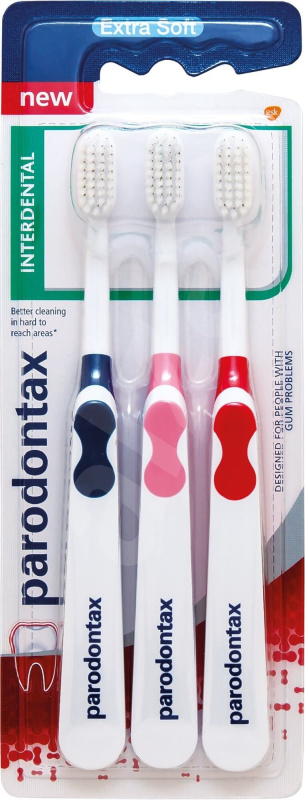 PARODONTAX Interdental Triopack Zubní kartáček Extra Soft 3 ks