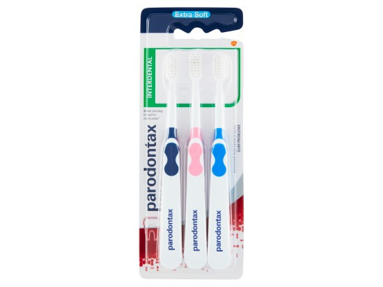 PARODONTAX Interdental Triopack Zubní kartáček Extra Soft 3 ks