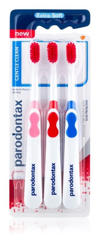 PARODONTAX Gentle Clean Triopack Zubní kartáček Extra Soft 3 ks