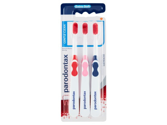 PARODONTAX Gentle Clean Triopack Zubní kartáček Extra Soft 3 ks