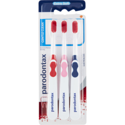 PARODONTAX Gentle Clean Triopack Zubní kartáček Extra Soft 3 ks
