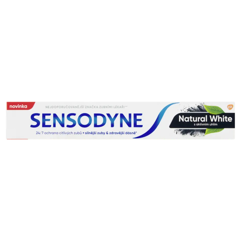Sensodyne Zubní pasta pro citlivé zuby s obsahem aktivního uhlí Natural White 75 ml