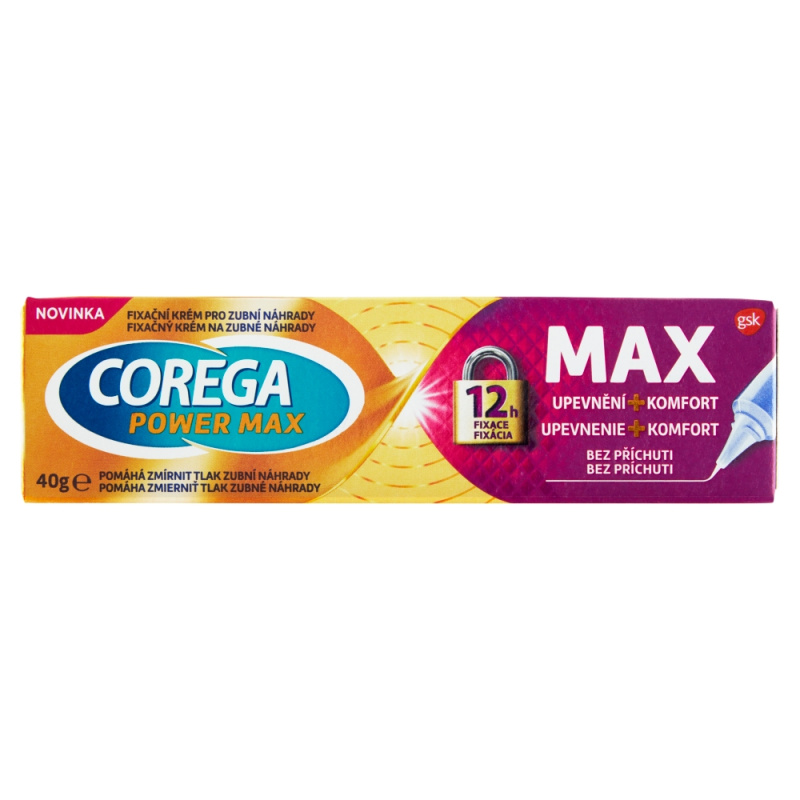 COREGA Power Max upevnění + komfort fixační krém 40 g