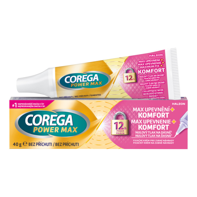 COREGA Power Max upevnění + komfort fixační krém 40 g