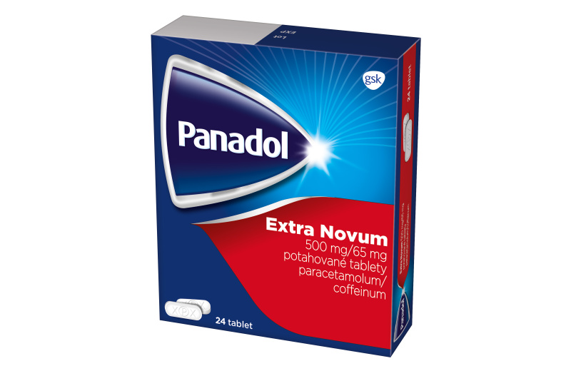 PANADOL EXTRA NOVUM 500MG/65MG Potahovaná tableta 24 IV
