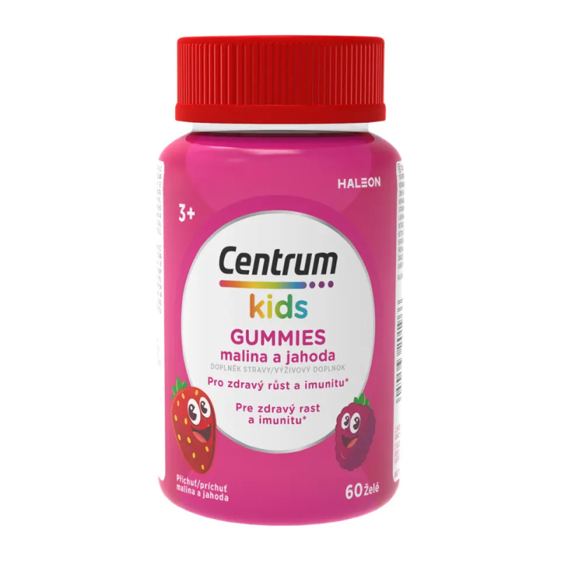 Centrum Kids Gummies malina a jahoda želé 60ks