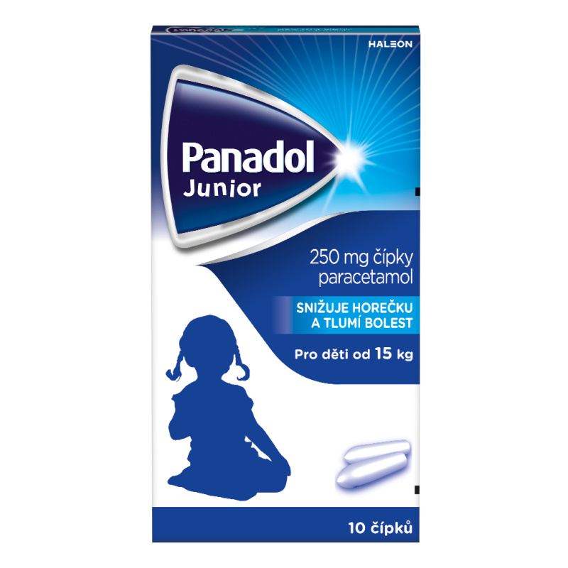 PANADOL Junior čípky 250 mg 10 kusů