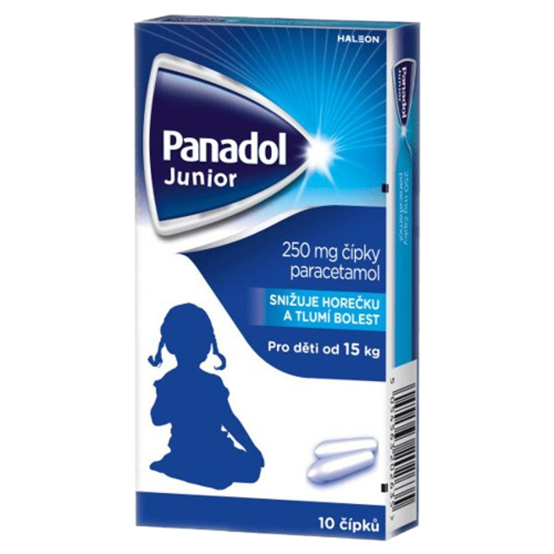 PANADOL Junior čípky 250 mg 10 kusů