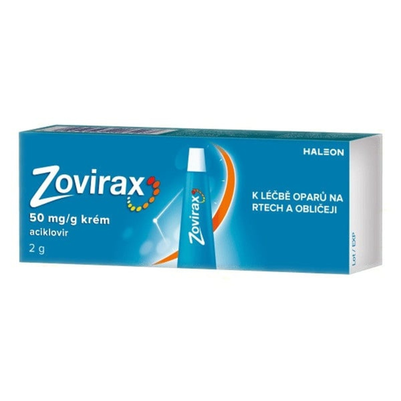 Zovirax 50mg/g, krém při oparech na rtu 2g