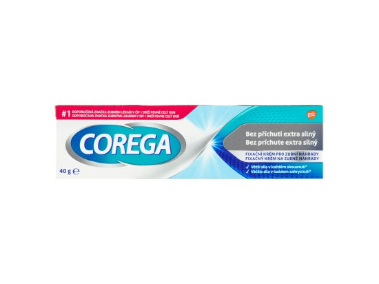 Corega Bez příchuti extra silný fixační krém 40 g