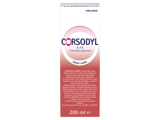 Corsodyl 0.1% ústní voda 200ml